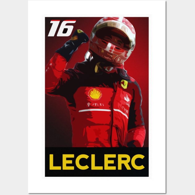 Charles Leclerc 16 F1 Wall Art by VictorVV